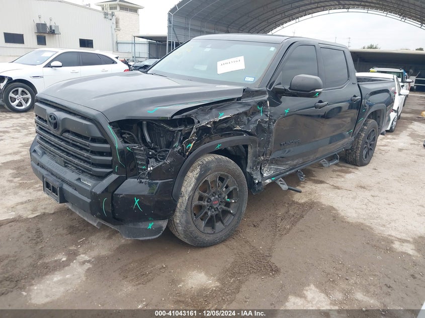 2023 Toyota Tundra VIN 5TFLA5DB2PX102968 COPART salvage auction — Left Side, Clear (Texas), sold $19,300 on 2025-03-17 (photo 2)