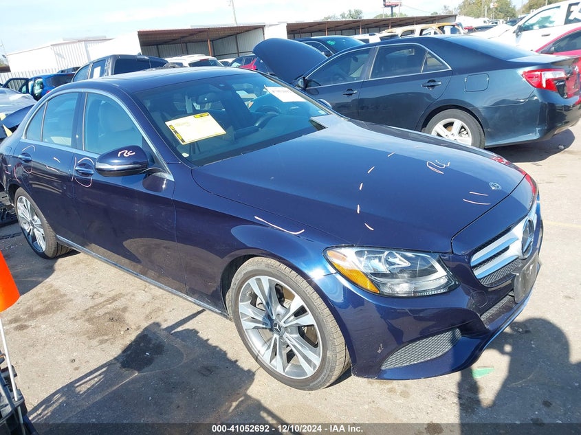 2018 MERCEDES-BENZ C 300 VIN 55SWF4JB6JU281268 — COPART salvage auction photo