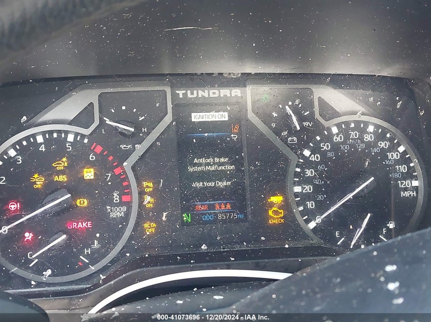 2022 Toyota Tundra VIN 5TFLA5AB0NX010145 IAAI salvage auction — ROLLOVER, Salvage (California), sold $6,400 on 2026-07-09 (photo 7)
