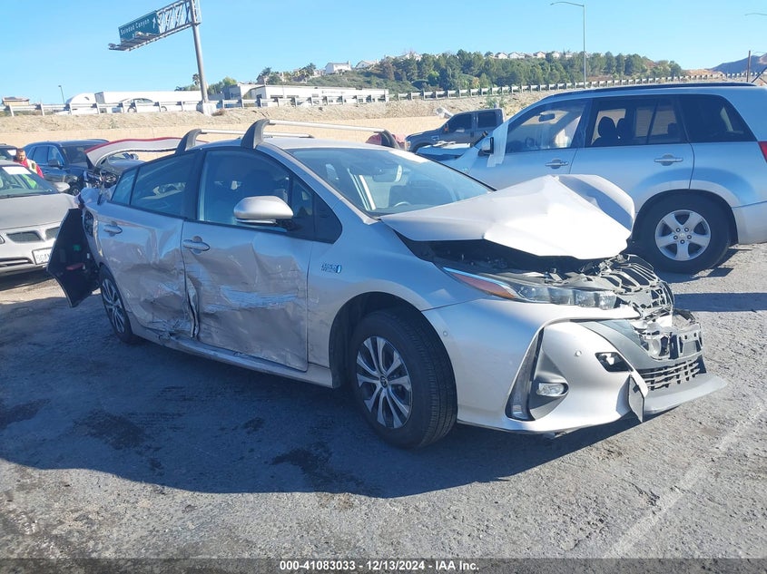 2021 Toyota Prius prime VIN JTDKAMFP3M3180368 IAAI salvage auction — FRONT & REAR, Salvage (California), sold $1,750 on 2026-07-20 (photo 1)