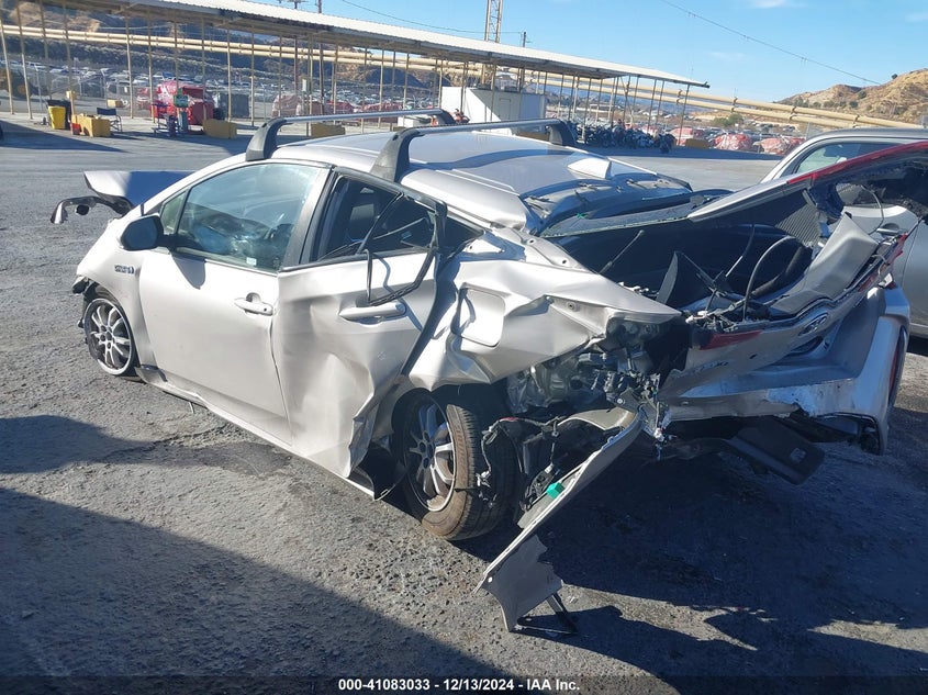 2021 Toyota Prius prime VIN JTDKAMFP3M3180368 IAAI salvage auction — FRONT & REAR, Salvage (California), sold $1,750 on 2026-07-20 (photo 3)