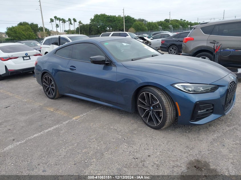 2021 BMW 430I VIN WBA53AP04MCH37151 — COPART salvage auction photo