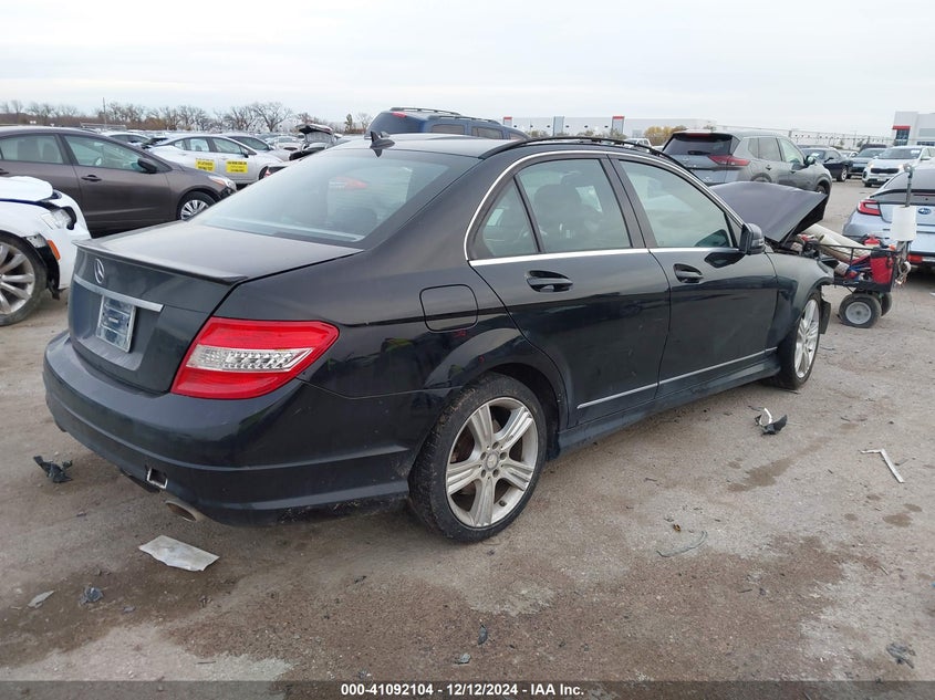 2011 Mercedes-benz C-klasse VIN WDDGF5GB1BR137485 IAAI salvage auction — FRONT END, Salvage (Texas), sold $275 on 2026-07-21 (photo 4)