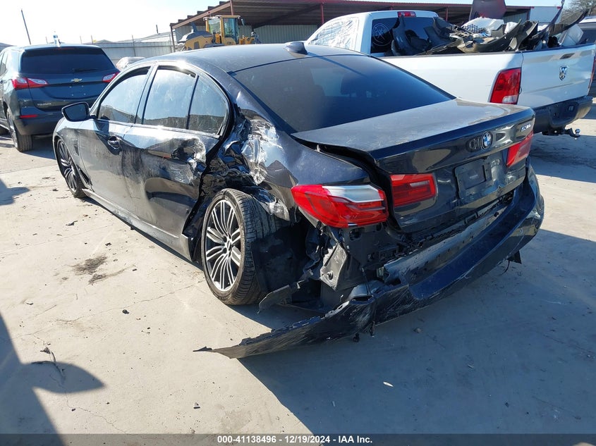 2019 BMW 530E VIN WBAJA9C58KB393229 COPART salvage auction — Left Rear, Salvage (Texas), sold $7,625 on 2025-03-11 (photo 3)