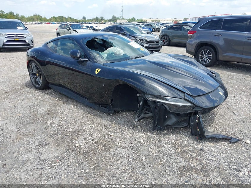 2021 Ferrari Roma VIN ZFF98RNA7M0260540 IAAI salvage auction — FRONT END, Rebuildable (Florida), sold $57,000 on 2026-09-14 (photo 1)