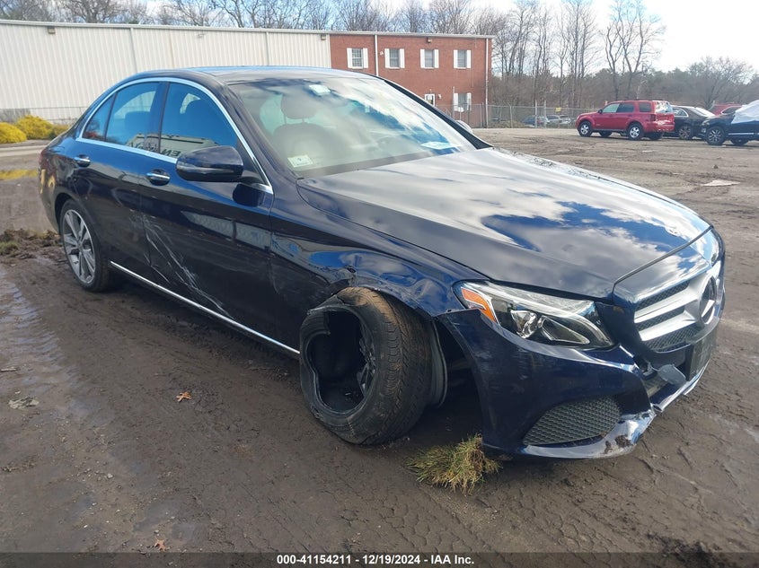 2018 MERCEDES-BENZ C 300 VIN WDDWF4KB2JR396725 — COPART salvage auction photo