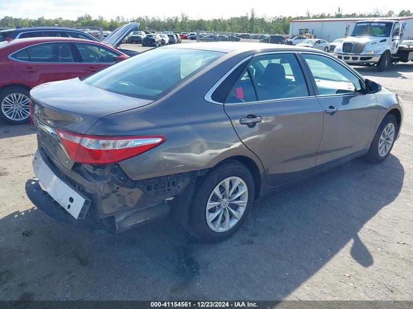 2016 Toyota Camry VIN 4T1BF1FK3GU548580 IAAI salvage auction — REAR END, Rebuildable (Florida), sold $4,100 on 2026-07-20 (photo 4)