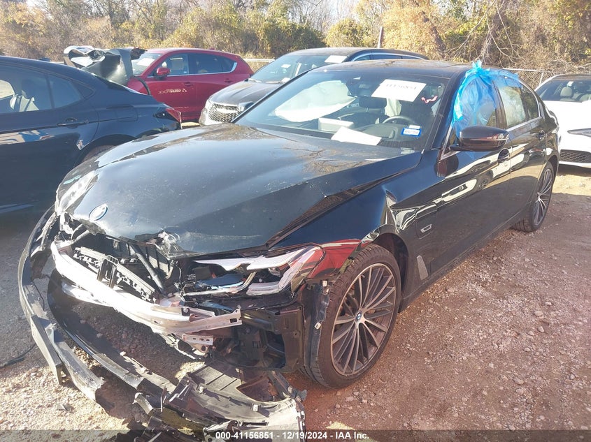 2023 BMW 530E VIN WBA13AG00PCN50148 COPART salvage auction — Front End, Clear (Texas), sold $15,850 on 2025-01-20 (photo 2)