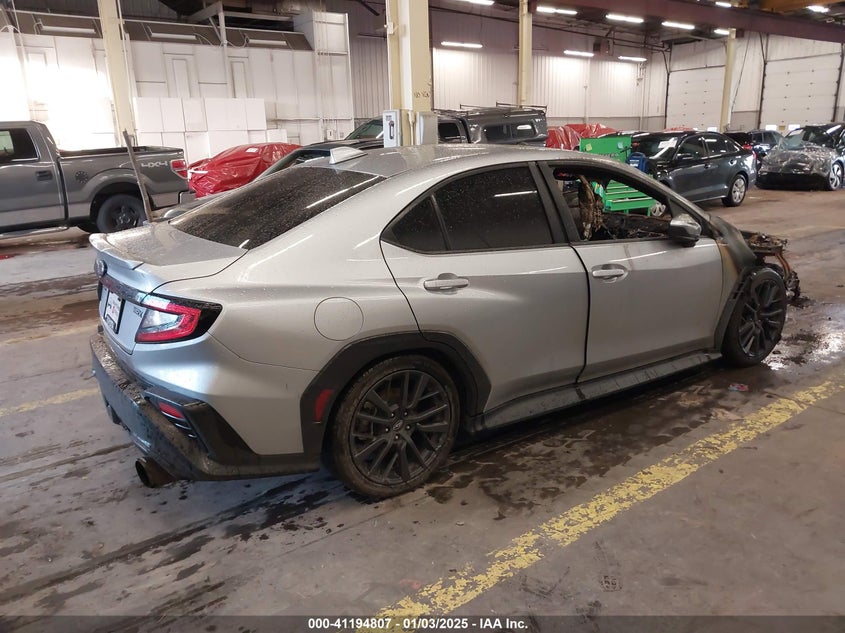 2022 Subaru Wrx VIN JF1VBAF65N9003843 IAAI salvage auction — Burn Engine, Salvage (Oregon), sold $475 on 2026-07-16 (photo 4)