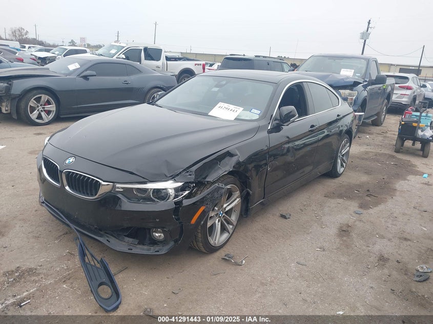 2018 BMW 430I VIN WBA4J1C55JBG79085 COPART salvage auction — Left Front, Clear (Texas), sold $7,950 on 2025-02-21 (photo 2)