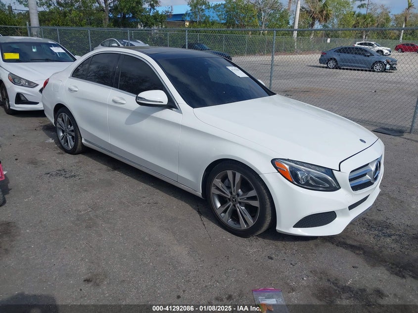 2018 MERCEDES-BENZ C 300 VIN WDDWF4JB4JR346877 — COPART salvage auction photo