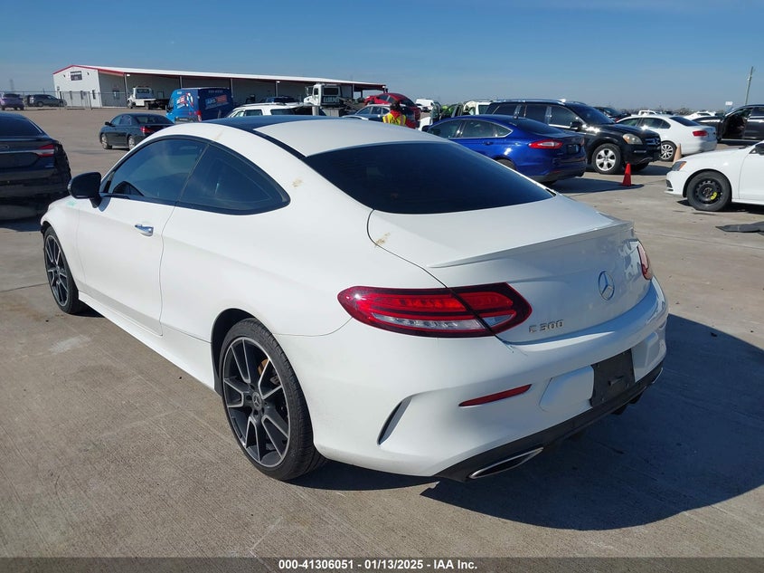 2019 MERCEDES-BENZ C 300 VIN WDDWJ8DB0KF776443 COPART salvage auction — Front End, Clear (Texas), sold $10,100 on 2025-02-28 (photo 3)