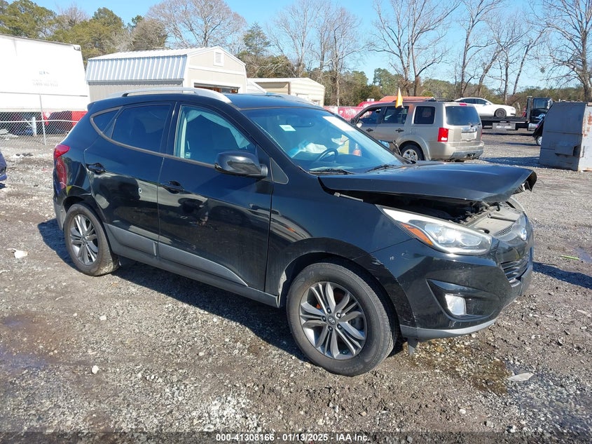2015 Hyundai Tucson VIN KM8JU3AG3FU100791 IAAI salvage auction — LEFT SIDE, Salvage Title, sold $350 on 2026-07-17 (photo 1)