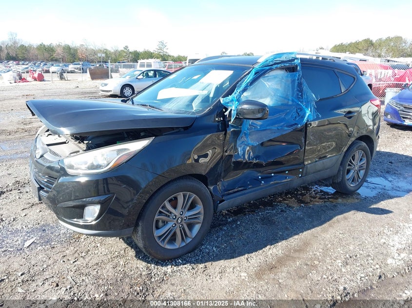 2015 Hyundai Tucson VIN KM8JU3AG3FU100791 IAAI salvage auction — LEFT SIDE, Salvage Title, sold $350 on 2026-07-17 (photo 2)