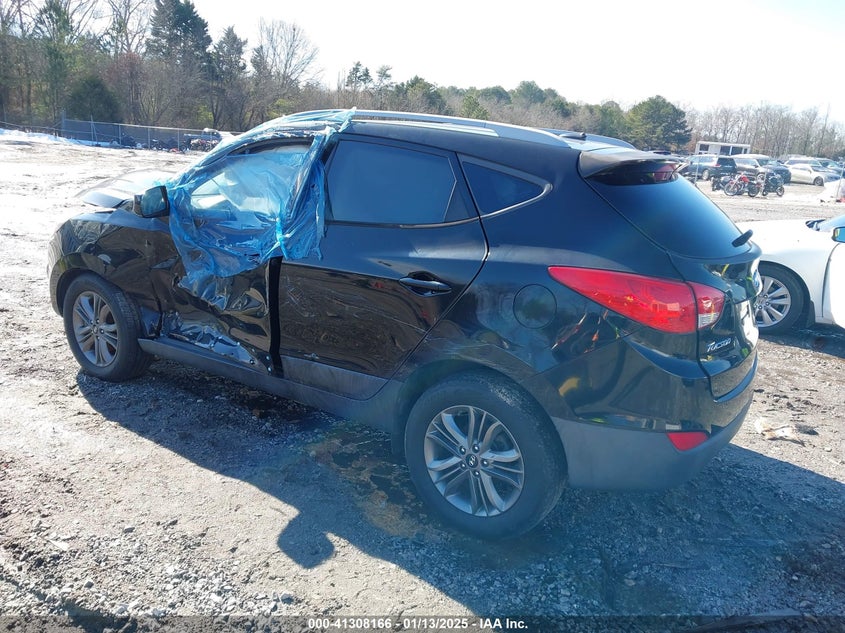 2015 Hyundai Tucson VIN KM8JU3AG3FU100791 IAAI salvage auction — LEFT SIDE, Salvage Title, sold $350 on 2026-07-17 (photo 3)