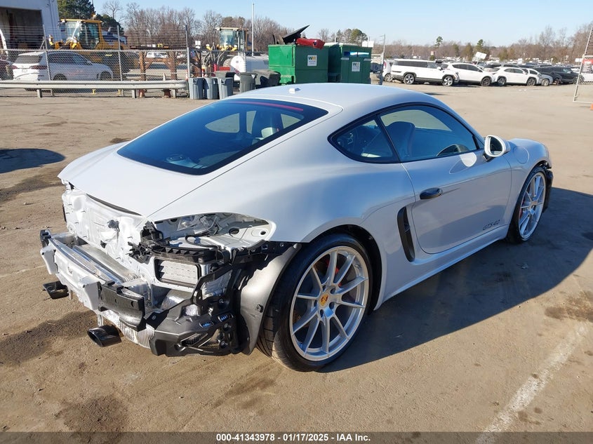 2024 PORSCHE 718 CAYMAN VIN WP0AD2A89RK270127 COPART salvage auction — Left Side, Salvage (North Carolina), sold $58,250 on 2025-03-17 (photo 4)