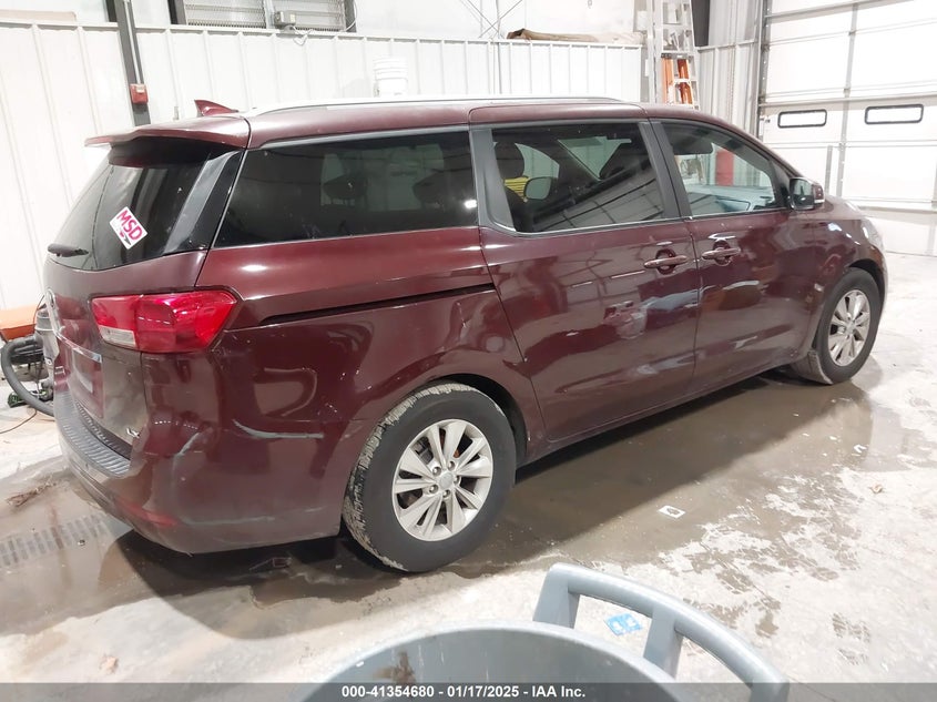 2016 Kia SEDONA VIN KNDMB5C10G6121308 IAAI salvage auction — FRONT END, Salvage (Idaho), sold $25 on 2026-07-27 (photo 4)