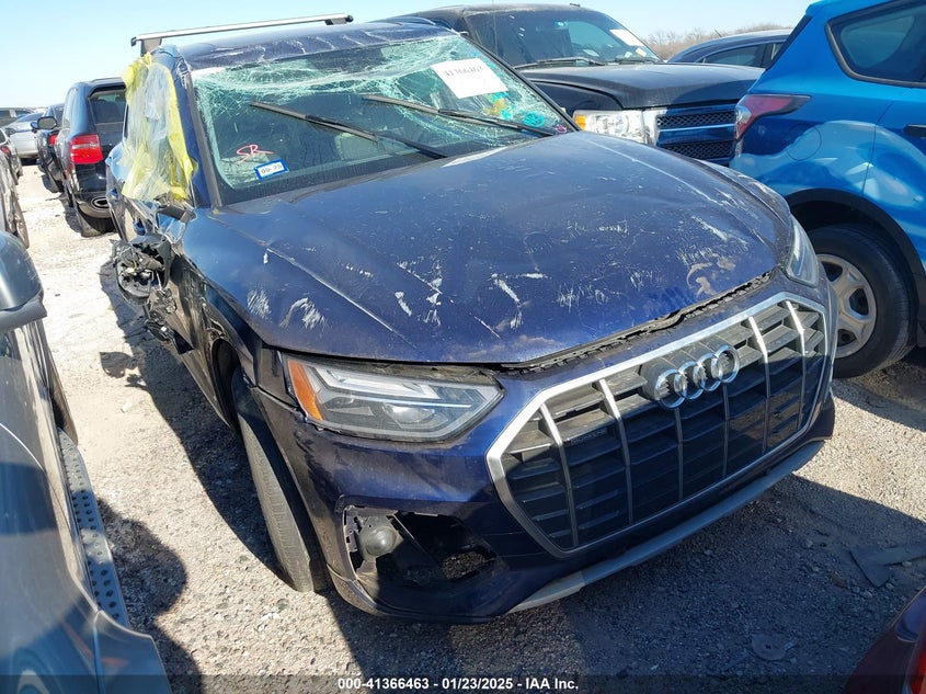 2021 Audi Q5 VIN WA1AAAFY4M2102863 COPART salvage auction — All Over, Clear (Texas), sold $4,125 on 2025-03-03 (photo 1)