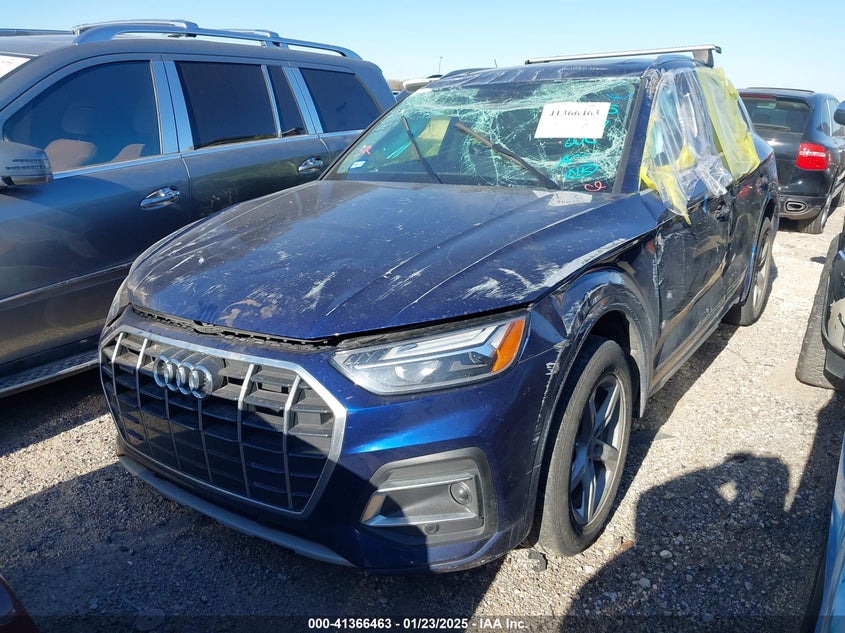 2021 Audi Q5 VIN WA1AAAFY4M2102863 COPART salvage auction — All Over, Clear (Texas), sold $4,125 on 2025-03-03 (photo 2)