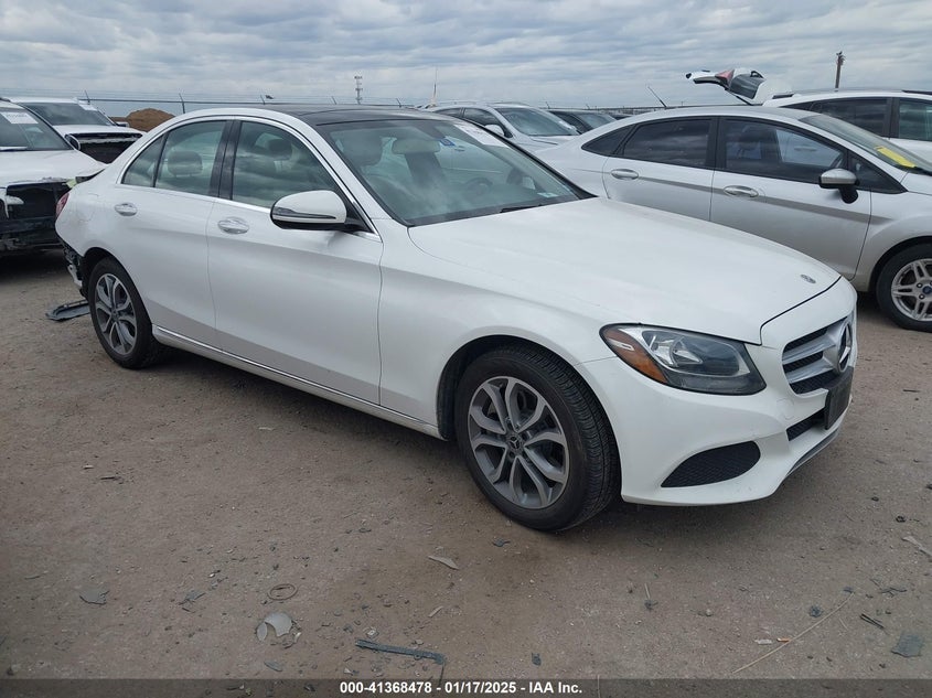 2018 MERCEDES-BENZ C 300 VIN 55SWF4KB3JU244807 — COPART salvage auction photo