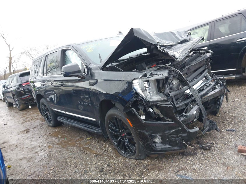 2023 Gmc Yukon VIN 1GKS2BKT4PR483301 COPART salvage auction — Front End, Salvage (Indiana), sold $19,000 on 2025-06-04 (photo 1)