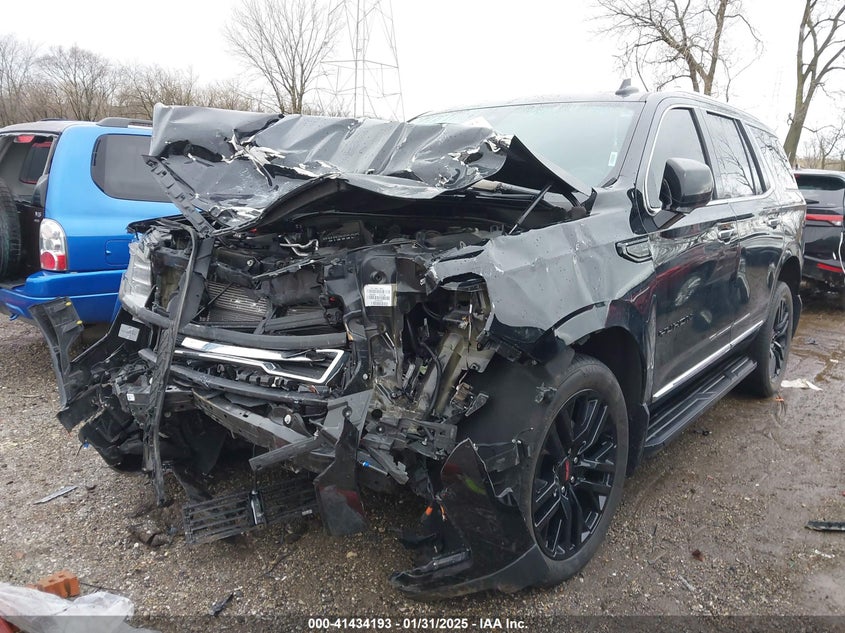 2023 Gmc Yukon VIN 1GKS2BKT4PR483301 COPART salvage auction — Front End, Salvage (Indiana), sold $19,000 on 2025-06-04 (photo 2)