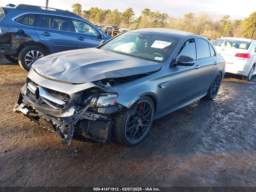 2020 Mercedes-benz E-klasse amg VIN WDDZF8KB9LA703250 COPART salvage auction — Front End, Salvage (New York), sold $21,475 on 2025-04-21 (photo 2)