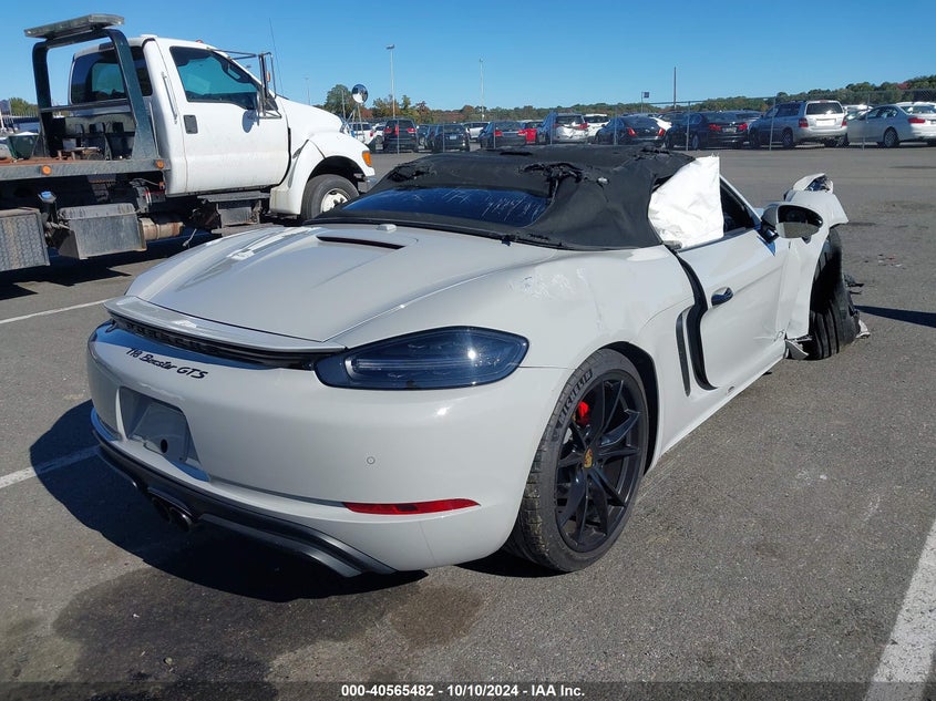 2018 PORSCHE 718 BOXSTER VIN WP0CB2A87JS229367 COPART salvage auction — Right Front, Salvage (New Jersey), sold $16,350 on 2025-01-27 (photo 4)