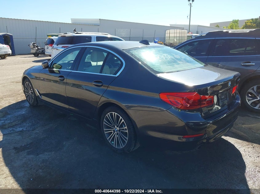 2019 BMW 530I VIN WBAJA7C5XKWW40215 COPART salvage auction — Hail, Clear (Oklahoma), sold $13,600 on 2025-03-01 (photo 3)