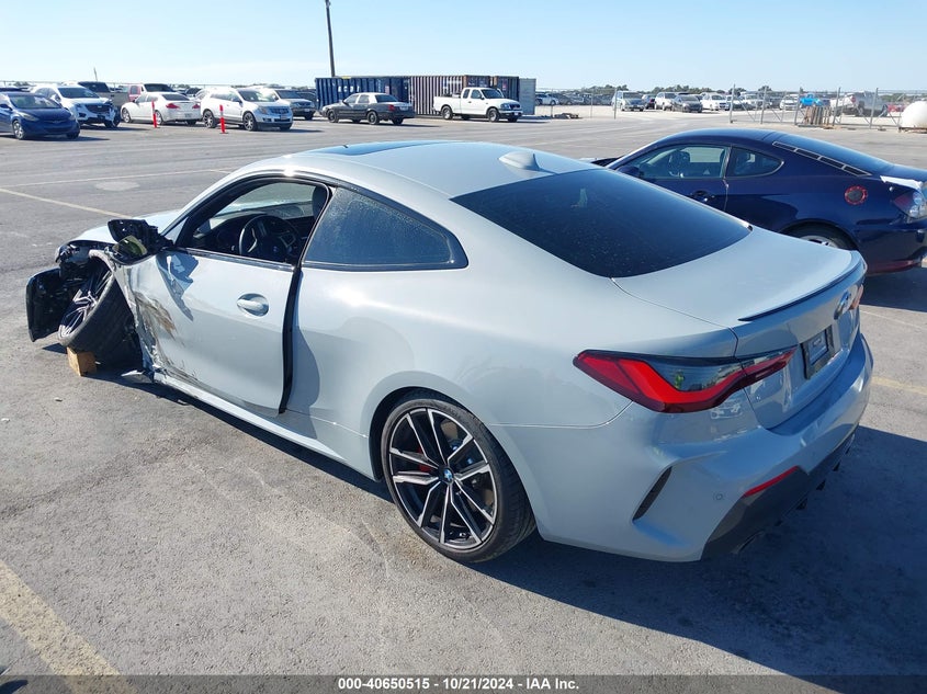 2023 BMW 430I VIN WBA53AP02PCL76617 COPART salvage auction — Left Front, Clear (Texas), sold $18,150 on 2024-12-26 (photo 3)