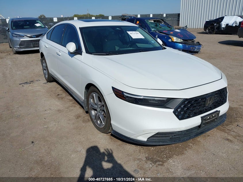 2024 Honda Accord VIN 1HGCY1F35RA025367 COPART salvage auction — Left Front, Clear (Texas), sold $13,500 on 2024-12-17 (photo 1)