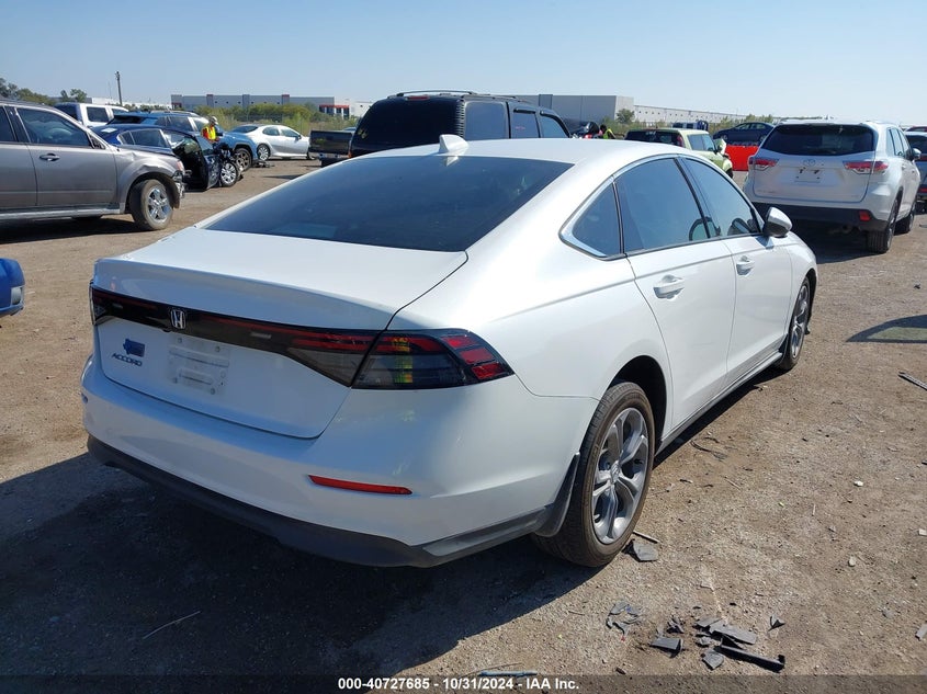 2024 Honda Accord VIN 1HGCY1F35RA025367 COPART salvage auction — Left Front, Clear (Texas), sold $13,500 on 2024-12-17 (photo 4)