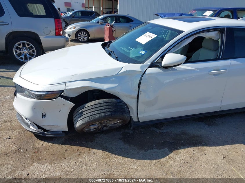 2024 Honda Accord VIN 1HGCY1F35RA025367 COPART salvage auction — Left Front, Clear (Texas), sold $13,500 on 2024-12-17 (photo 6)