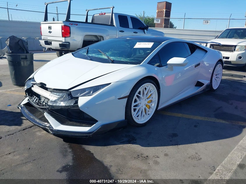 2015 Lamborghini Huracan VIN ZHWUC1ZF8FLA03249 COPART salvage auction — Front End, Salvage (California), sold $106,000 on 2025-01-22 (photo 2)