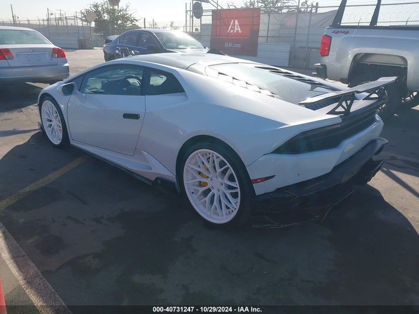 2015 Lamborghini Huracan VIN ZHWUC1ZF8FLA03249 COPART salvage auction — Front End, Salvage (California), sold $106,000 on 2025-01-22 (photo 3)