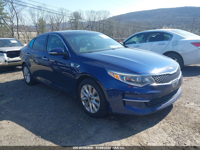 2016 Kia Optima VIN 5XXGU4L34GG093999 IAAI salvage auction — REAR END, Salvage (New Jersey), sold $50 on 2026-07-30 (photo 1)