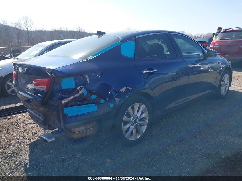 2016 Kia Optima VIN 5XXGU4L34GG093999 IAAI salvage auction — REAR END, Salvage (New Jersey), sold $50 on 2026-07-30 (photo 4)