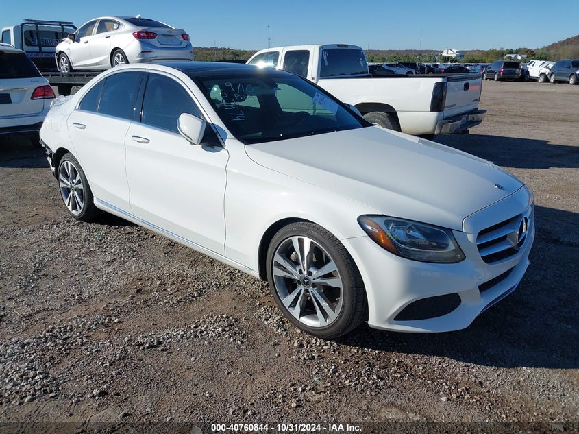 2018 MERCEDES-BENZ C 300 VIN WDDWF4JB6JR317011 — COPART salvage auction photo