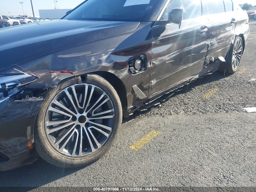2018 BMW 530E VIN WBAJA9C52JB249836 COPART salvage auction — Left Side, Salvage (California), sold $7,200 on 2025-02-05 (photo 6)