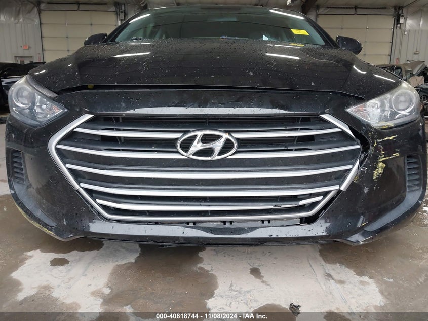 2018 Hyundai Elantra VIN KMHD74LF1JU665922 COPART salvage auction — Front End, Salvage (Kansas), sold $3,500 on 2024-12-13 (photo 6)