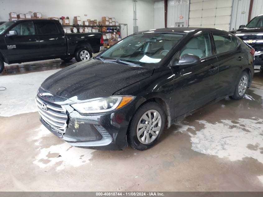 2018 Hyundai Elantra VIN KMHD74LF1JU665922 COPART salvage auction — Front End, Salvage (Kansas), sold $3,500 on 2024-12-13 (photo 2)
