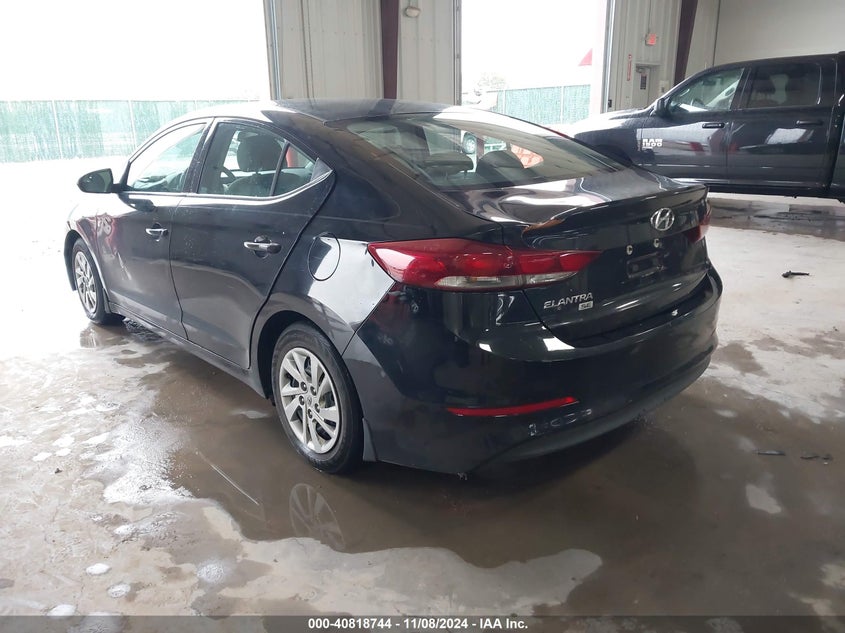 2018 Hyundai Elantra VIN KMHD74LF1JU665922 COPART salvage auction — Front End, Salvage (Kansas), sold $3,500 on 2024-12-13 (photo 3)
