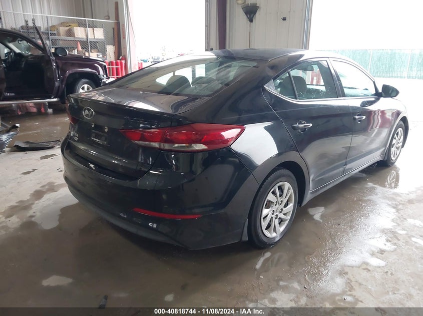 2018 Hyundai Elantra VIN KMHD74LF1JU665922 COPART salvage auction — Front End, Salvage (Kansas), sold $3,500 on 2024-12-13 (photo 4)