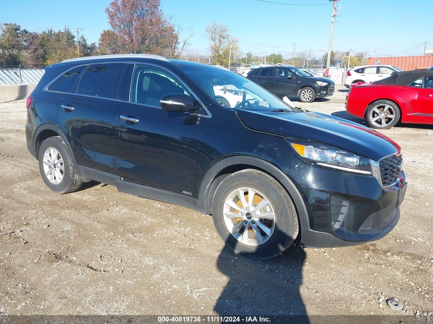 2019 Kia Sorento VIN 5XYPGDA37KG554577 IAAI salvage auction — LEFT SIDE, Salvage (Indiana), sold $25 on 2026-07-28 (photo 1)
