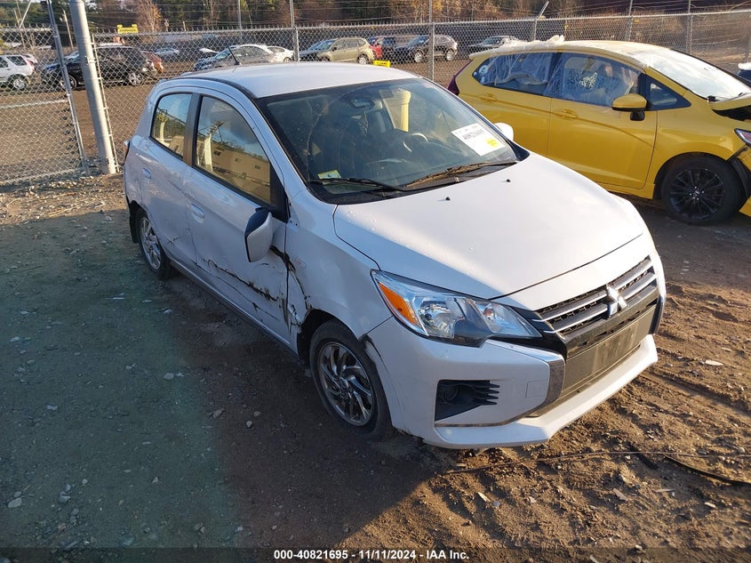 2022 Mitsubishi Mirage VIN ML32AUHJ0NH005544 IAAI salvage auction — RIGHT SIDE, Salvage Title, sold $2,250 on 2026-07-10 (photo 1)