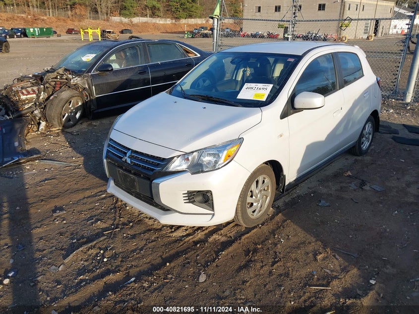 2022 Mitsubishi Mirage VIN ML32AUHJ0NH005544 IAAI salvage auction — RIGHT SIDE, Salvage Title, sold $2,250 on 2026-07-10 (photo 2)