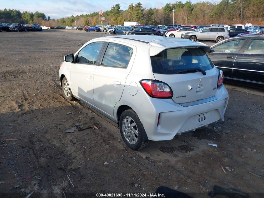 2022 Mitsubishi Mirage VIN ML32AUHJ0NH005544 IAAI salvage auction — RIGHT SIDE, Salvage Title, sold $2,250 on 2026-07-10 (photo 3)