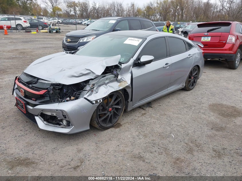 2018 Honda Civic VIN 2HGFC1E50JH701292 COPART salvage auction — Front End, Salvage (Iowa), sold $4,300 on 2025-01-06 (photo 2)