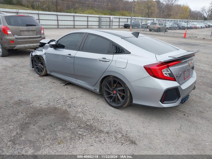 2018 Honda Civic VIN 2HGFC1E50JH701292 COPART salvage auction — Front End, Salvage (Iowa), sold $4,300 on 2025-01-06 (photo 3)
