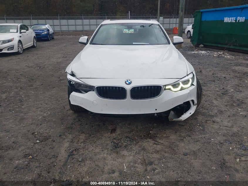 2019 BMW 430I VIN WBA4W3C53KAF93665 COPART salvage auction — Front End, Salvage (Georgia), sold $8,300 on 2024-12-25 (photo 6)